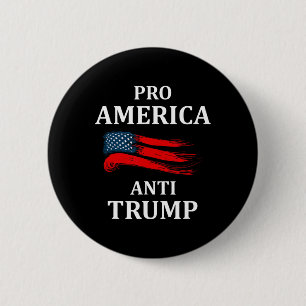Bóton Redondo 5.08cm Anti-Trump Anti-Trump 2024 American Usa Flag