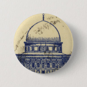 Bóton Redondo 5.08cm antigo selo palestino 1920_ palestine folklor