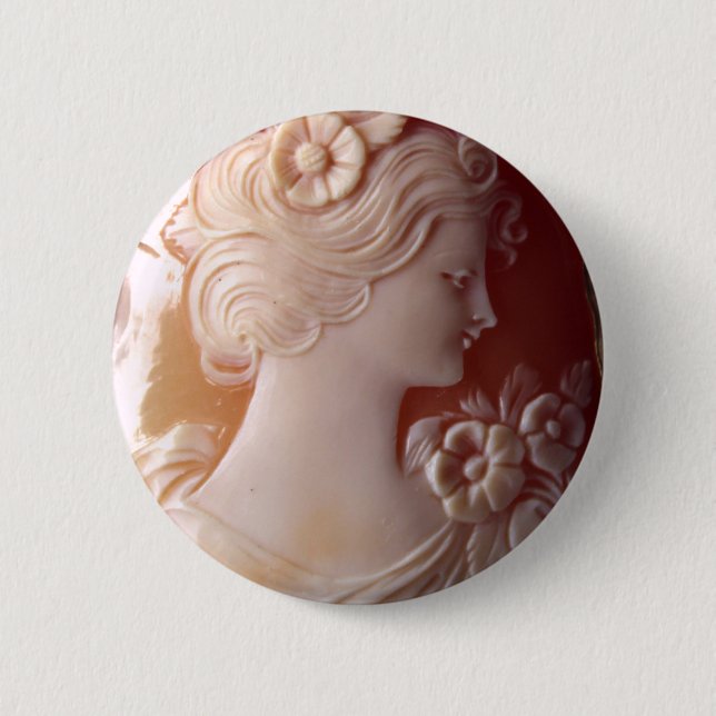 Bóton Redondo 5.08cm Antique Cameo (Frente)
