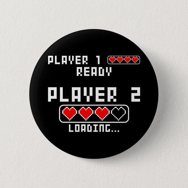 Bóton Redondo 5.08cm Anúncio de gravidez Leque do Baby Player 2 (Frente)