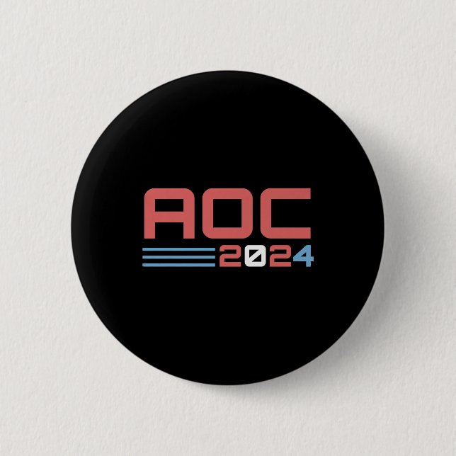Bóton Redondo 5.08cm Aoc 2024 Presidente Americano Premium (Frente)