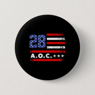 Bóton Redondo 5.08cm Aoc 2028 A.c. 2028 Para Presidente Americano Flag