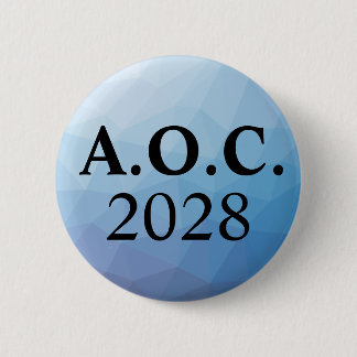 Bóton Redondo 5.08cm AOC Alexandria Ocasio-Cortez 2028
