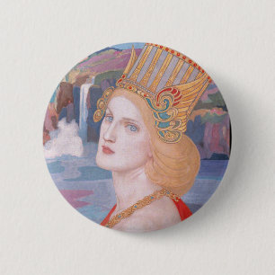 Bóton Redondo 5.08cm Aoife, c. 1914 por John Duncan
