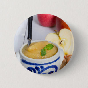 Bóton Redondo 5.08cm Aplausos com canela na tigela de stoneware
