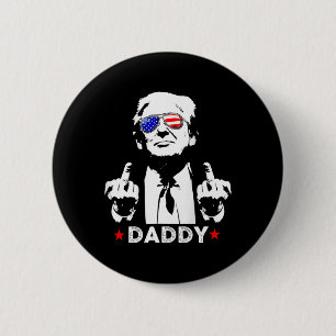 Bóton Redondo 5.08cm Apoiadores do Trump Daddy Presidente 2025 Homens e