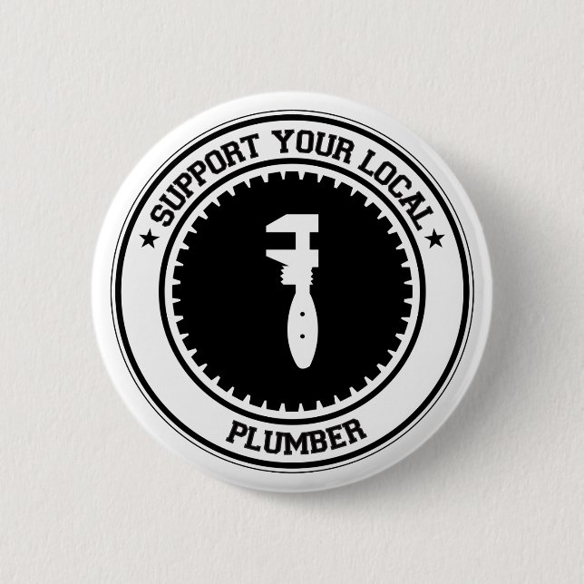 Bóton Redondo 5.08cm Apoie seu canalizador local (Frente)