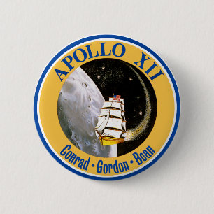 Bóton Redondo 5.08cm Apollo 12: De volta à lua!