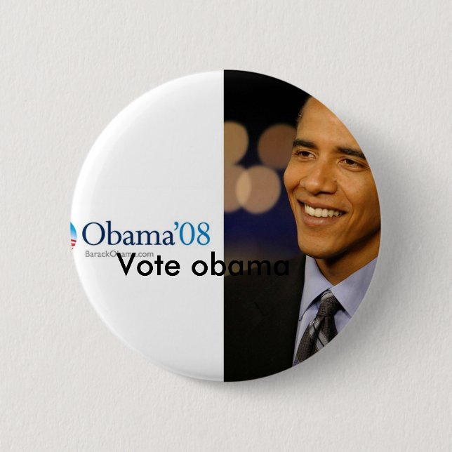 Bóton Redondo 5.08cm &apos de Barack Obama; Papel de parede de 08 (Frente)