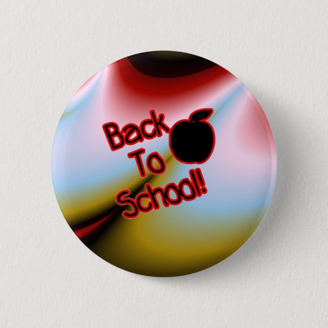 Bóton Redondo 5.08cm Apple & Back to School - (Frente)