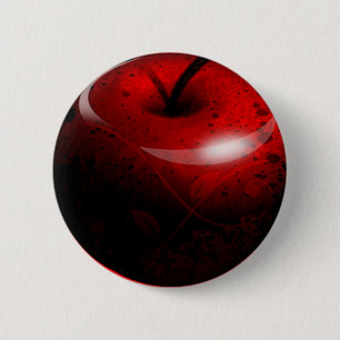 Bóton Redondo 5.08cm Apple brilhante vermelho - fruta proibida