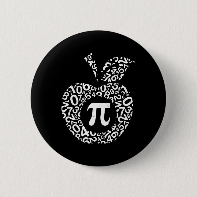 Bóton Redondo 5.08cm Apple Pi Algebra Sinal Matemática Engraçado Presen (Frente)