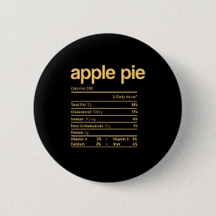 Bóton Redondo 5.08cm Apple Pie Nutrition Fata Engraçado Ação de Graças 