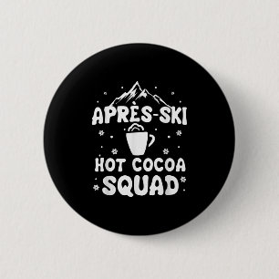 Bóton Redondo 5.08cm Apres Ski Ccoa Squad Cute Engraçado Esquiador Engr