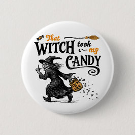 Bóton Redondo 5.08cm Aquela Bruxa Levou Meu Docinho