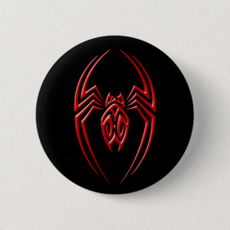 Bóton Redondo 5.08cm Aranha do ferro - vermelho e preto