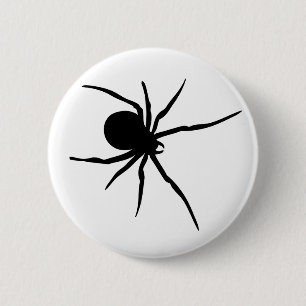 Bóton Redondo 5.08cm Aranha preta gigante