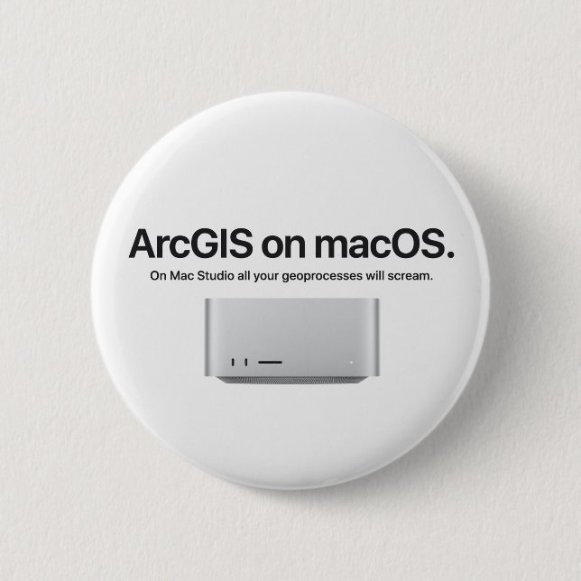 Bóton Redondo 5.08cm ArcGIS no macOS (Frente)