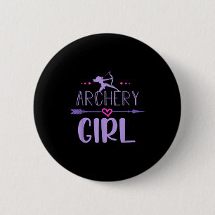 Bóton Redondo 5.08cm Archery Girl Engraçado Female Archer Citação Arco