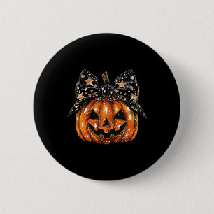 Bóton Redondo 5.08cm Arco de coquetes fofinho Pumpkin Mulheres de Hallo