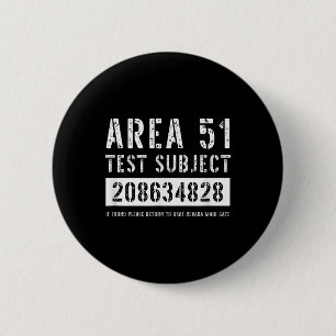 Bóton Redondo 5.08cm Área 51 Testes Assunto 4828 Hallowee de rapto de A