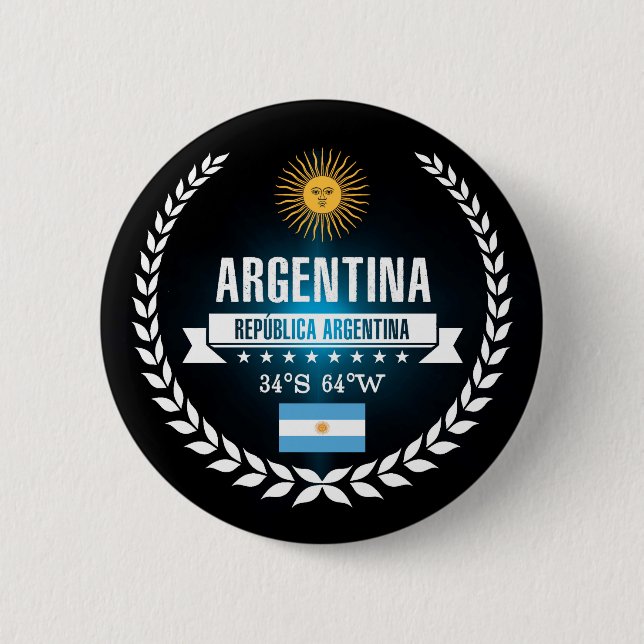 Bóton Redondo 5.08cm Argentina (Frente)
