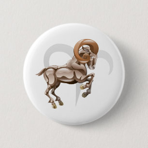 Bóton Redondo 5.08cm Aries o sinal da estrela ou do nascimento da ram
