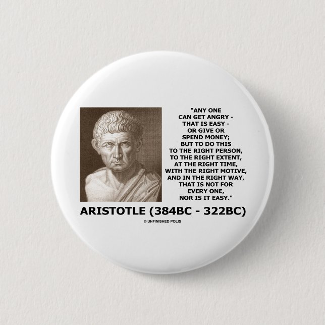 Bóton Redondo 5.08cm Aristotle qualquer pode obter o tempo direito (Frente)