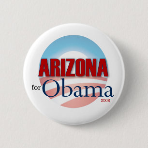 Bóton Redondo 5.08cm Arizona para Obama