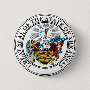 Bóton Redondo 5.08cm Arkansas State Seal
