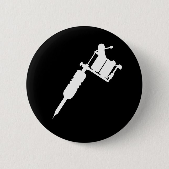 Bóton Redondo 5.08cm arma do tatuagem (Frente)