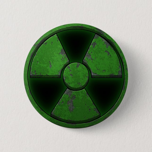 Bóton Redondo 5.08cm Armas nucleares verdes (Frente)