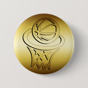 BÓTON REDONDO 5.08CM ARO DE BASQUETEBOL DOURADA