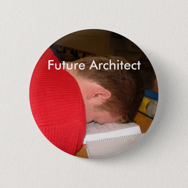 Bóton Redondo 5.08cm arquiteto sleeping_student, futuro (Frente)
