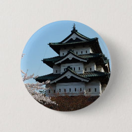Bóton Redondo 5.08cm Arquitetura de edifícios do Castelo do Japão Histó