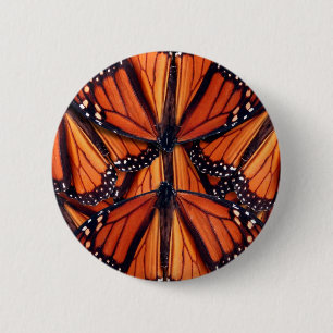 Bóton Redondo 5.08cm arte da borboleta monarca