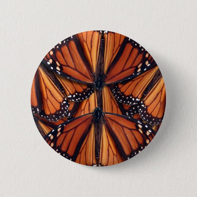 Bóton Redondo 5.08cm arte da borboleta monarca (Frente)