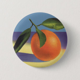 Bóton Redondo 5.08cm Arte da etiqueta da caixa da fruta do vintage,