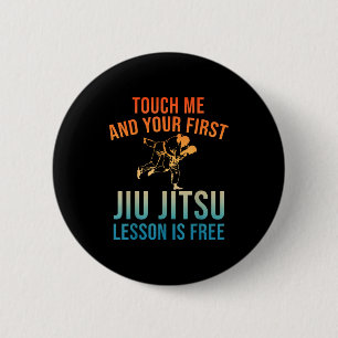Bóton Redondo 5.08cm Arte de Jiu Jitsu para homens e mulheres Jujitsu B