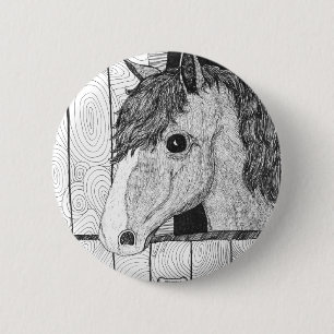Bóton Redondo 5.08cm Arte de solo do cavalo