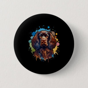 Bóton Redondo 5.08cm Arte do Cão Boykin Spaniel Comfort Colors Adulto H