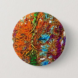Bóton Redondo 5.08cm Arte em mármore laranja, verde, azul e roxo