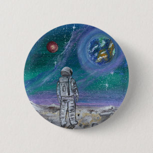 Bóton Redondo 5.08cm Arte feita à mão - Vista da Terra 