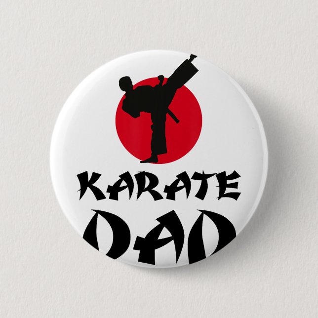 Bóton Redondo 5.08cm Artes Marciais Karate Dad  (Frente)