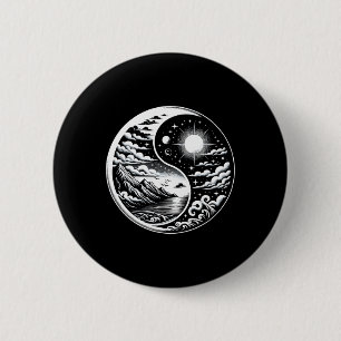 Bóton Redondo 5.08cm Artes Marciais Qigong Yin Yang Tai Chi Yoga Medita