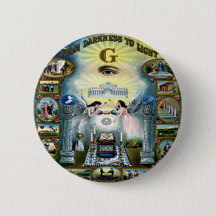 Bóton Redondo 5.08cm Artesanato antigo Freemasonry Masonic Hazen