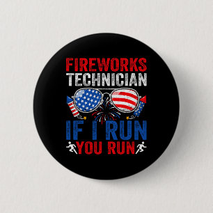 Bóton Redondo 5.08cm Artista Fireworks Funny 4 De Julho Estigia Homens