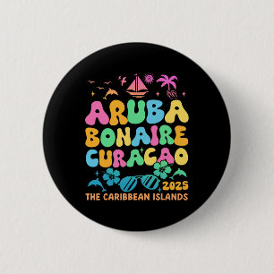 Bóton Redondo 5.08cm Aruba Bonaire Curacao 2025 - Ilha Carriba Trave