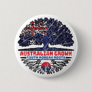 Bóton Redondo 5.08cm Árvore australiana sul-coreana australiana