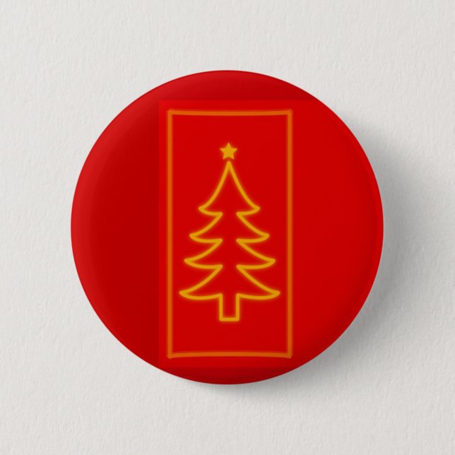 Bóton Redondo 5.08cm Árvore de Natal (Frente)